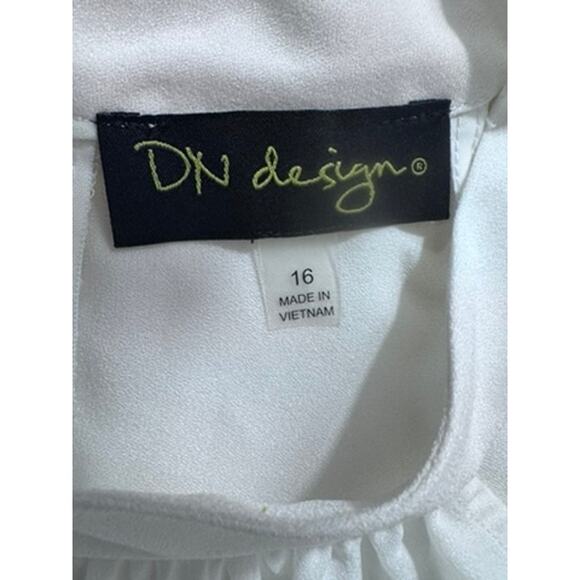 "DN DESIGNS" Stunning Floral Flowing Dress SZ 16 Marilyn Monroe Artsy Whimsical - Picture 5 of 12